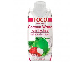 FOCO Kokosová voda s liči 500 ml