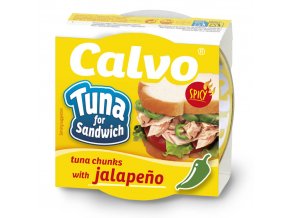 Calvo Sandwich tuňák s paprikami jalapeño ve slunečnicovém oleji 142 g