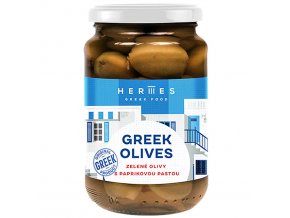 Zelené olivy s papričkou 190 g