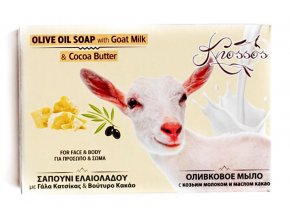 Knossos Přírodní olivové mýdlo s kozím mlékem a kakaovým máslem 100 g