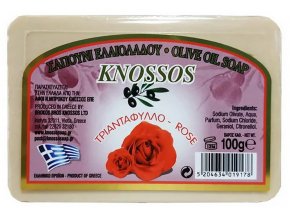 Knossos Přírodní olivové mýdlo Růže 100 g