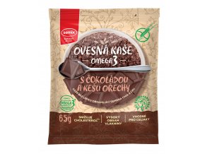 Bezlepková ovesná kaše s čokoládou a kešu ořechy 65 g