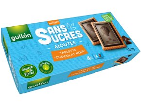 Gullón Křupavé sušenky s hořkou čokoládou bez přidaného cukru 150 g