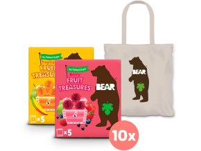 BEAR Fruit Treasures mix příchutí 10 kusů + taška ZDARMA