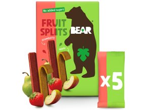 BEAR Fruit Splits jahoda a jablko 5 x 20 g