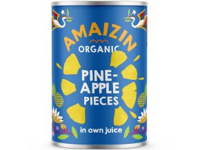 Amaizin Ananas kousky ve vlastní šťávě Bio 400g