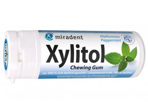 Miradent Xylitol žvýkačky PEPPERMINT 30 ks