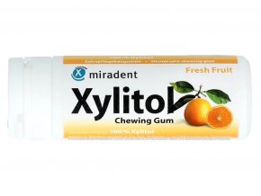 Miradent Xylitol žvýkačky ČERSTVÉ OVOCE 30 ks