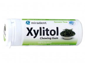 Miradent Xylitol žvýkačky ZELENÝ ČAJ 30 ks