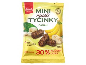 Mini Müsli tyčinky s banány bez lepku 70 g