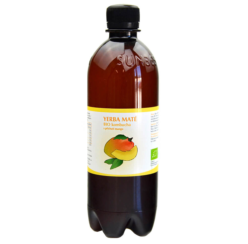 Stevikom Kombucha YERBA MATÉ mango BIO 500 ml