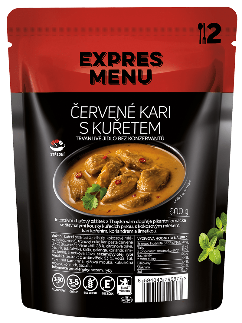 Expres Menu Červené kari s kuřetem 600 g