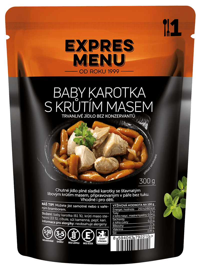 Expres Menu Baby karotka s krůtím masem 300 g