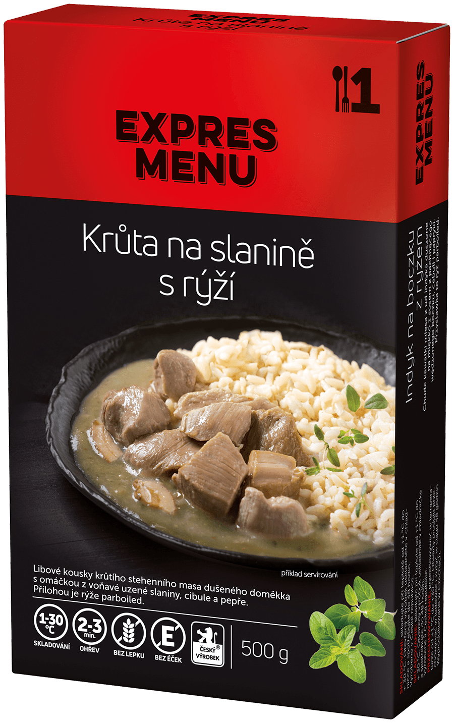 Expres Menu KM Krůta na slanině s rýží 500 g