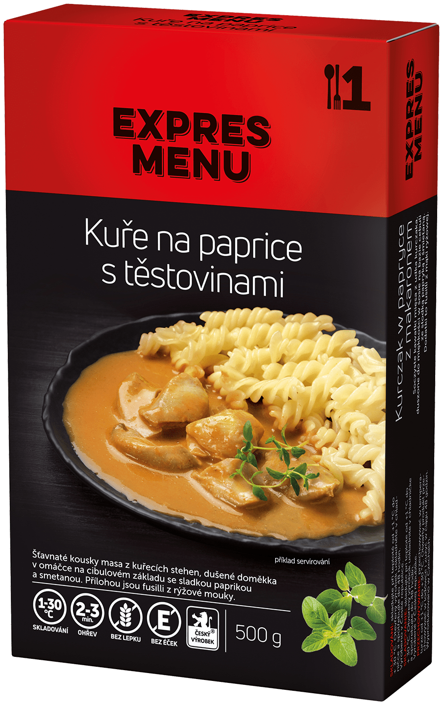 Expres Menu KM Kuře na paprice s těstovinami 500 g