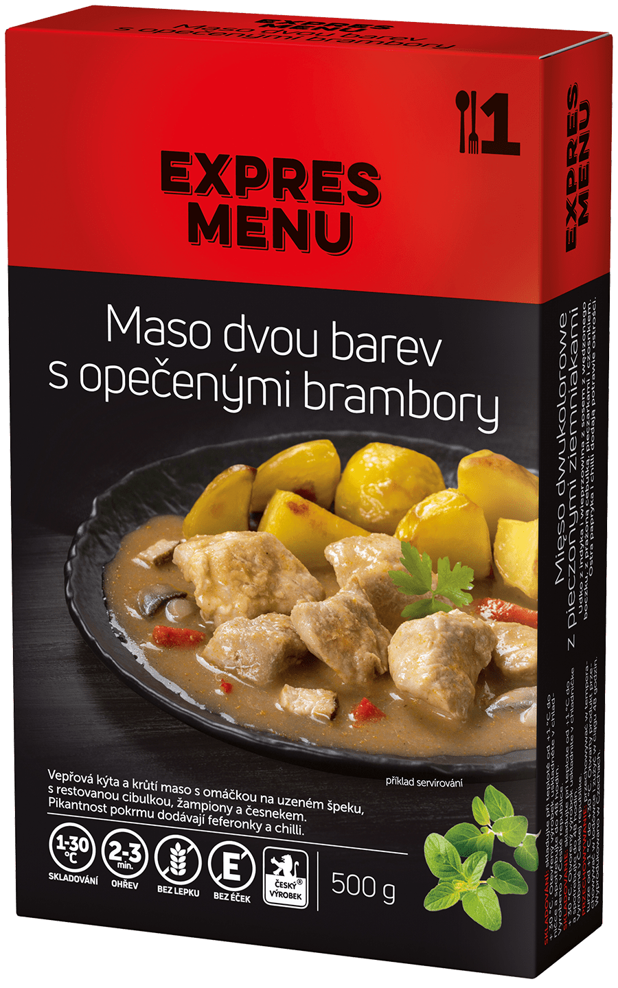 Expres Menu KM Maso dvou barev s opečenými brambory 500 g