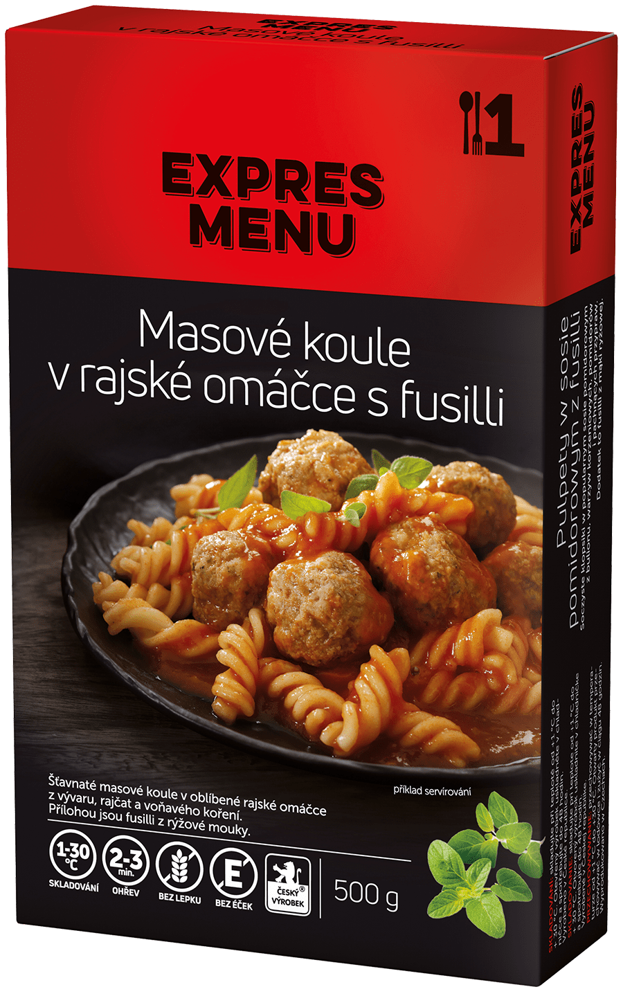 Expres Menu KM Masové koule v rajské omáčce s fusilli 500 g