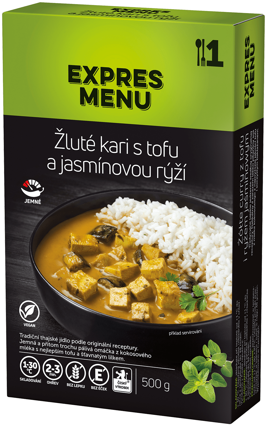 Expres Menu KM Žluté kari s tofu a jasmínovou rýží 500 g