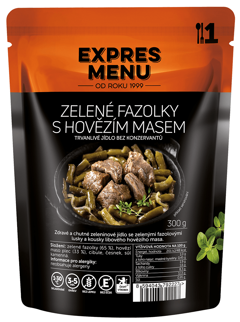 Expres Menu Zelené fazolky s hovězím masem 300 g