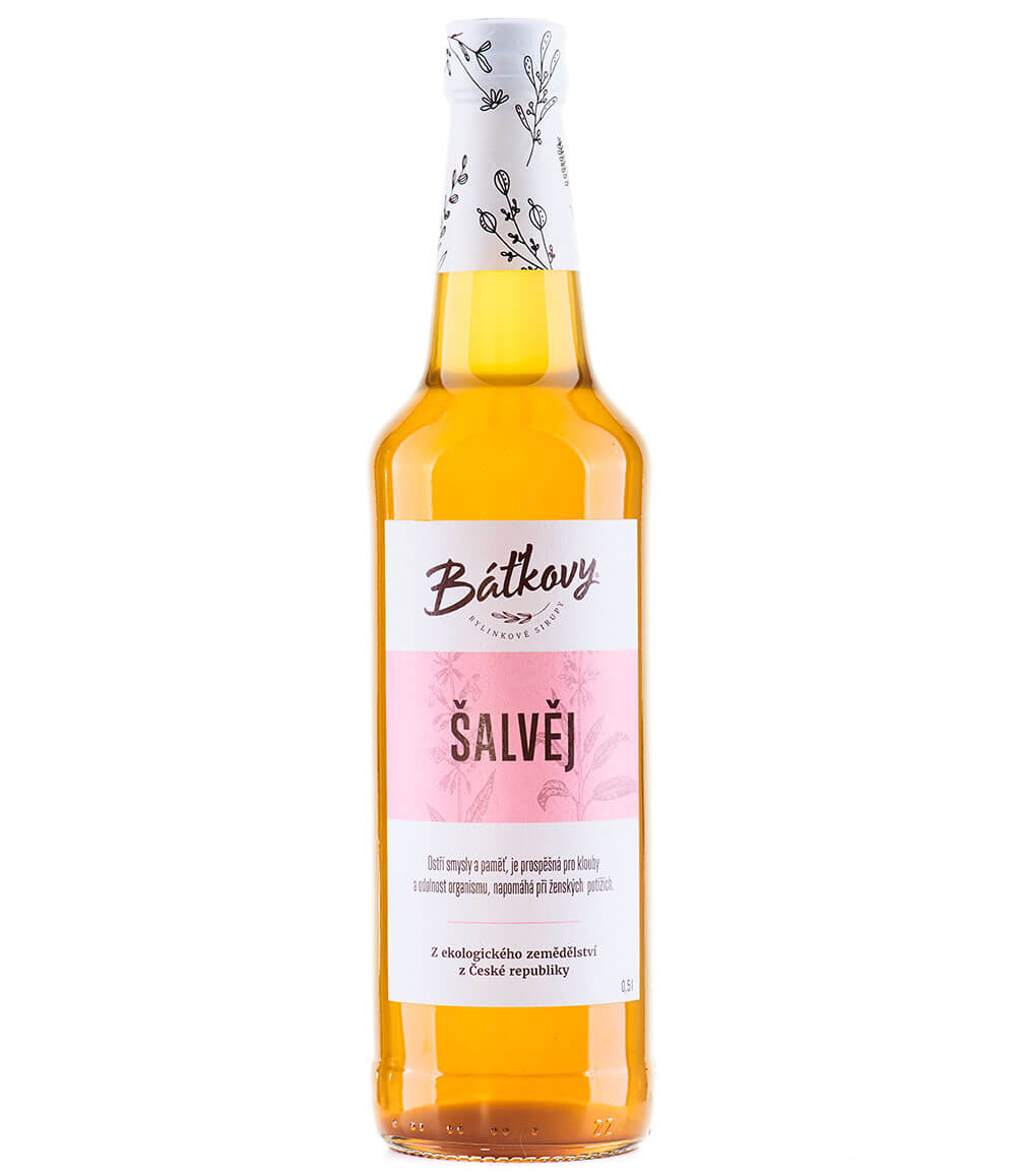 Levně Báťkovy bylinkové sirupy Šalvějový sirup 500ml