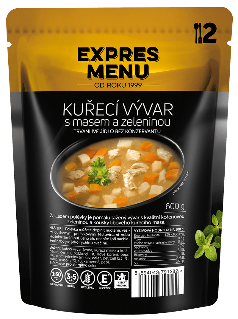 Expres Menu Kuřecí vývar s masem a zeleninou 600 g