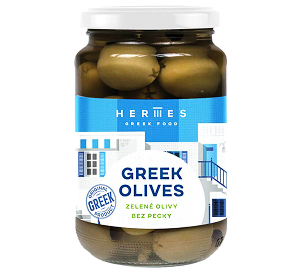Hermes Zelené olivy bez pecky 170 g