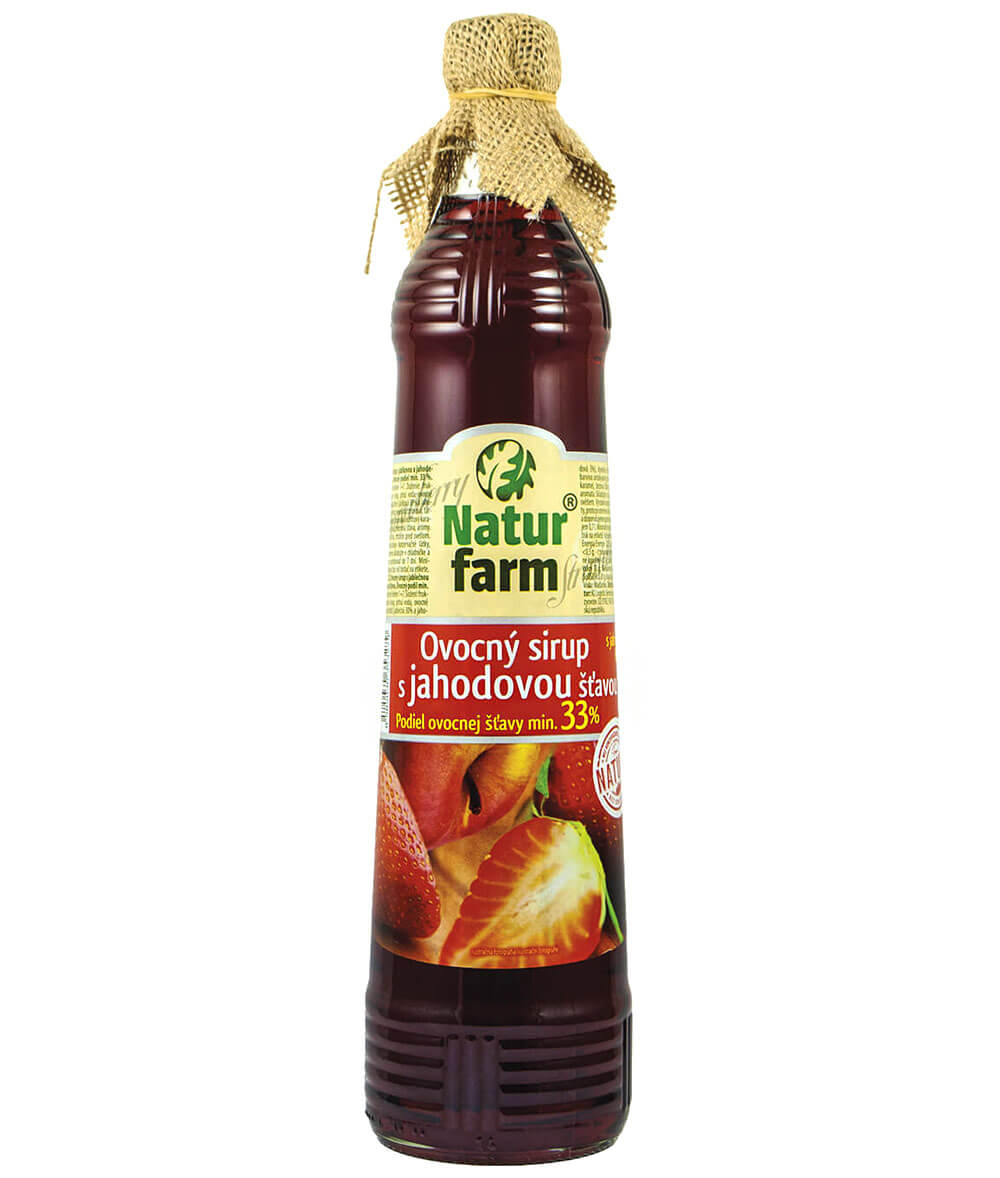 Natur farm Ovocný sirup s jahodovou šťávou 700 ml