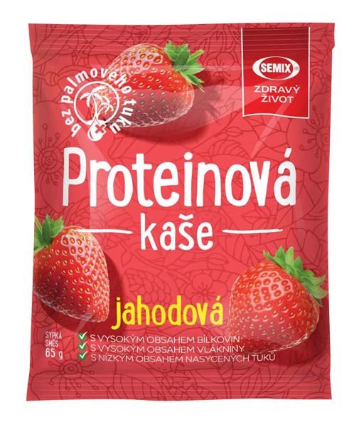 SEMIX Proteinová kaše jahodová 65g