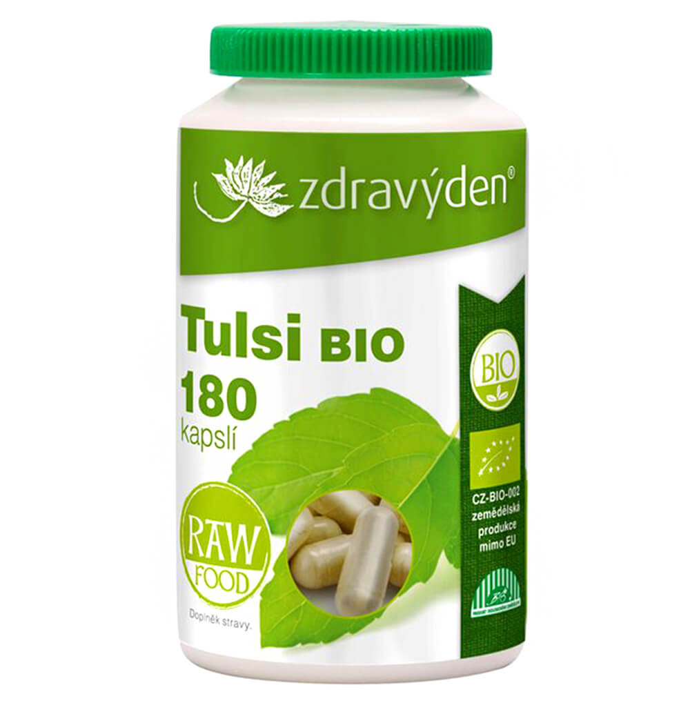 Zdravý den Tulsi BIO 180 kapslí