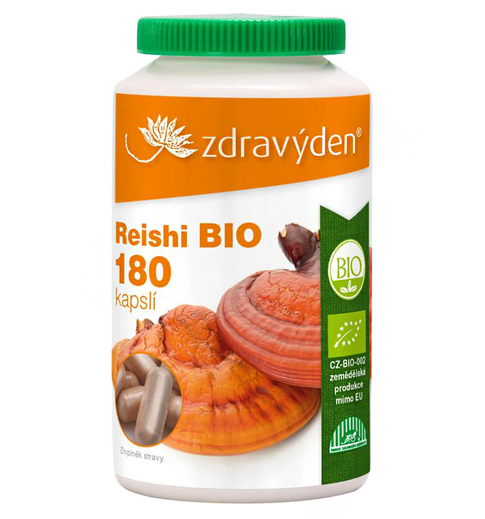 Zdravý den Reishi BIO 180 kapslí