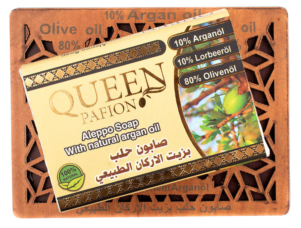 Queen Pafion Tradiční Aleppské mýdlo s arganovým olejem 150 g