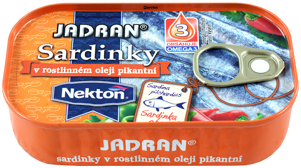 Nekton Sardinky v rostlinném oleji pikantní 125 g