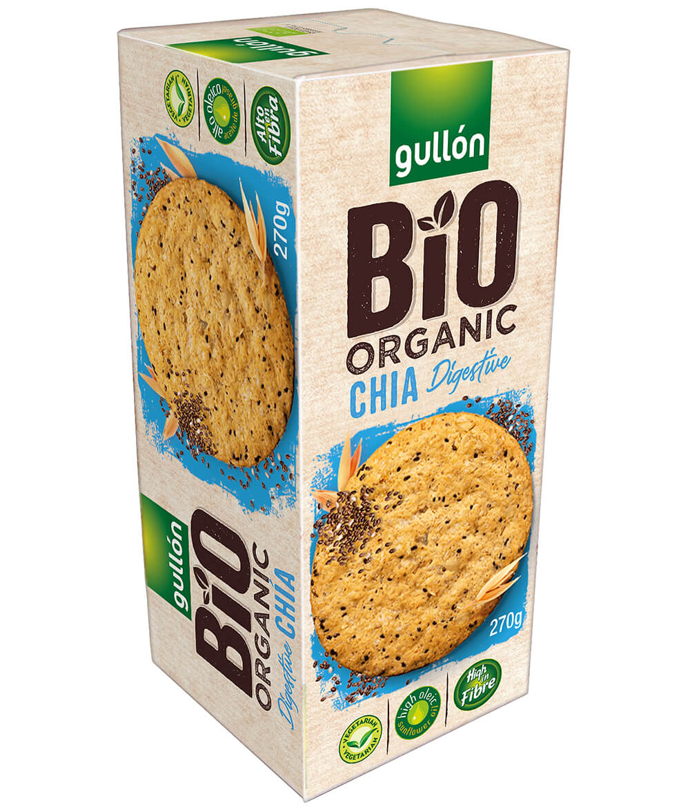 Gullón BIO sušenky s obilovinami a chia semínky 270 g