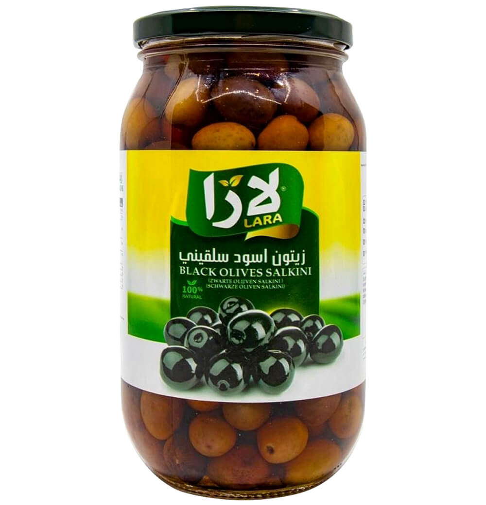 Lara Černé olivy Salkini s peckou 650 g
