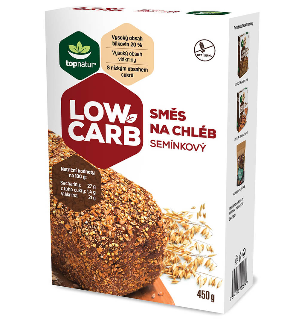 Topnatur Směs na chléb semínkový Low carb 450 g