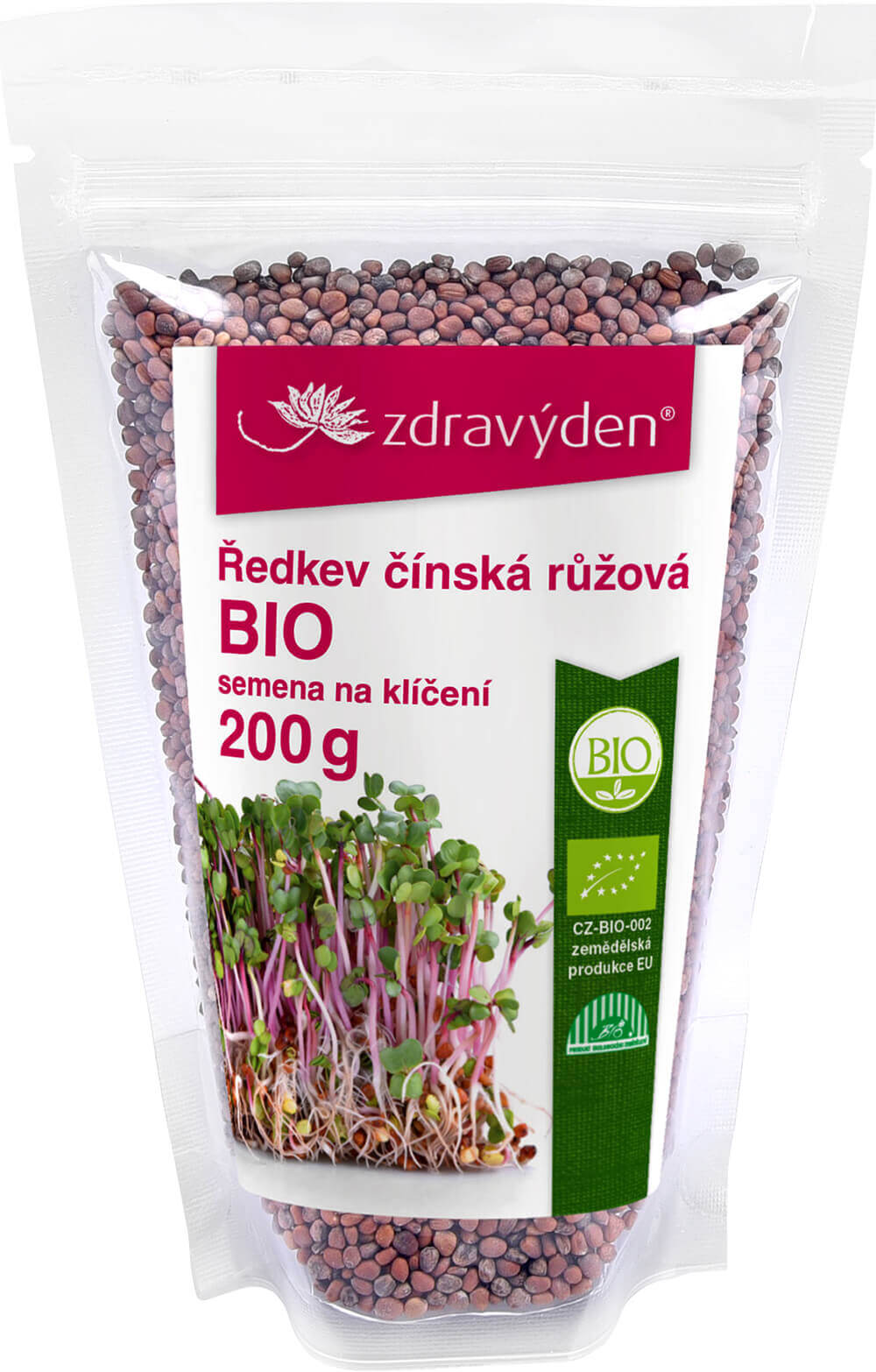 Zdravý den Ředkev čínská růžová BIO semena na klíčení 200 g