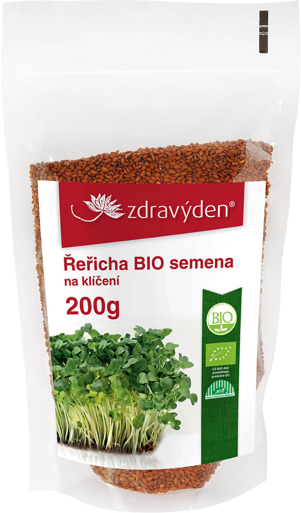 Zdravý den Řeřicha BIO semena na klíčení 200 g