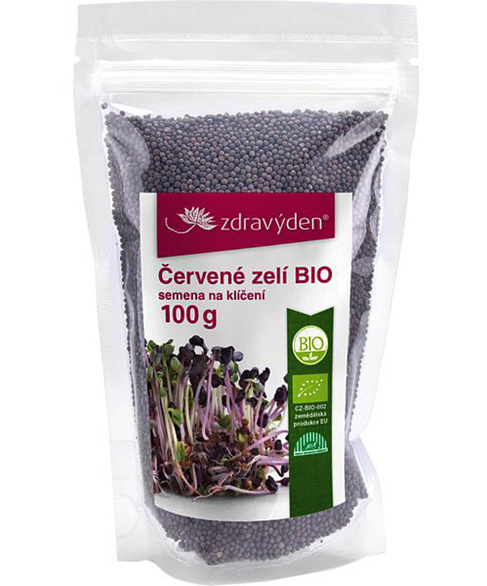 Zdravý den Červené zelí BIO semena na klíčení 100 g