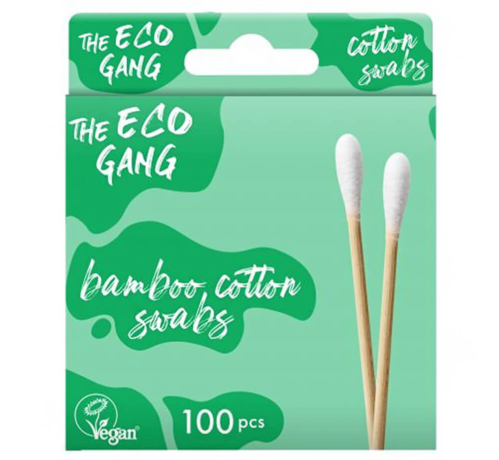 Levně The ECO GANG Bambusové vatové tyčinky zelené 100 ks