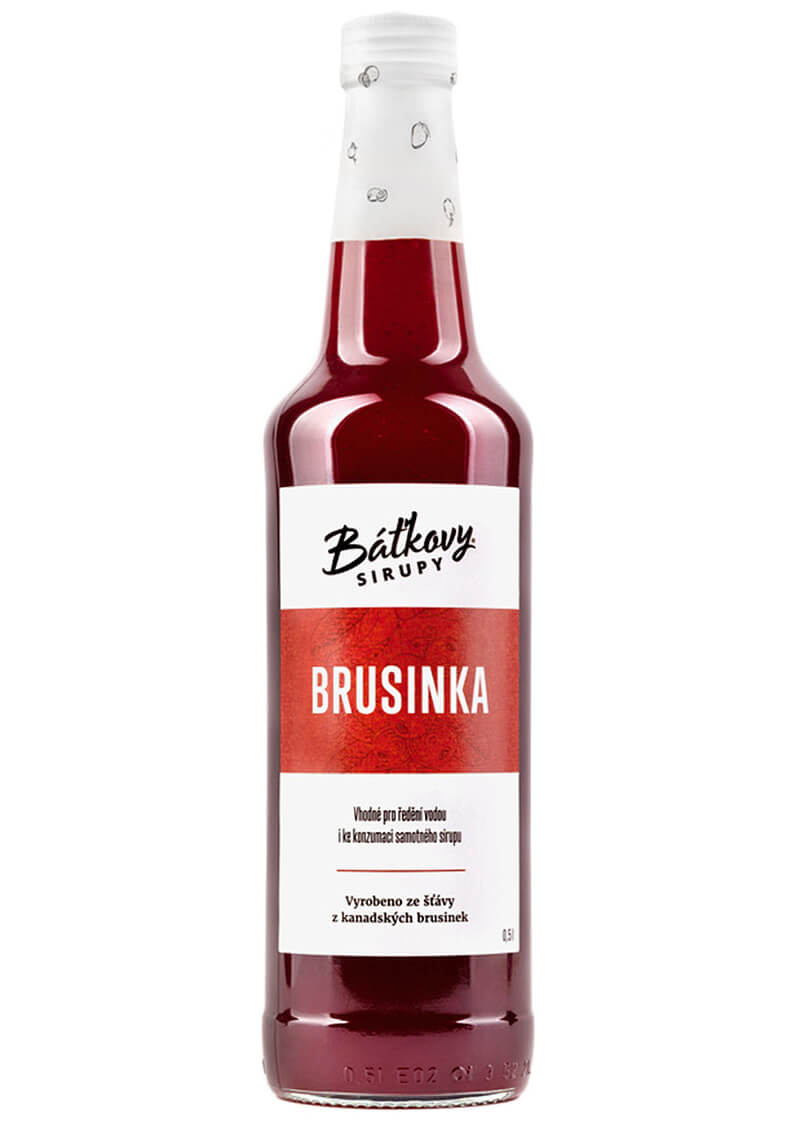 Levně Báťkovy bylinkové sirupy Brusinkový sirup 500 ml