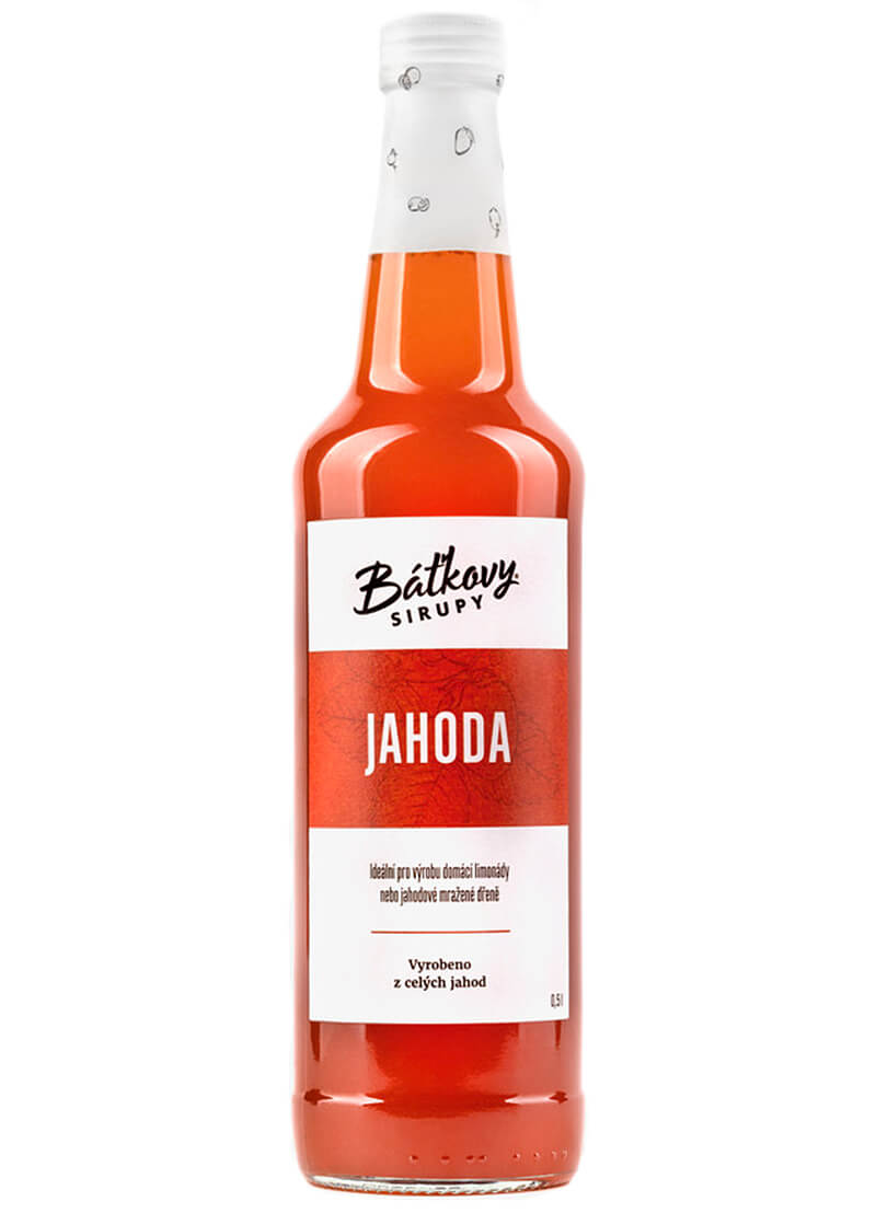 Báťkovy bylinkové sirupy Jahodový sirup 500 ml