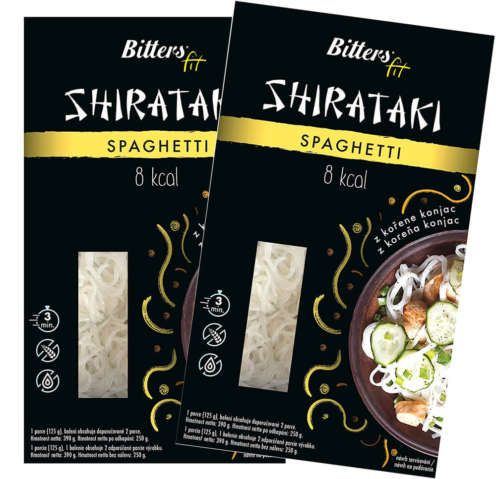 Bitters Shirataki konjakové spaghetti slim 390g 1+1 ZDARMA