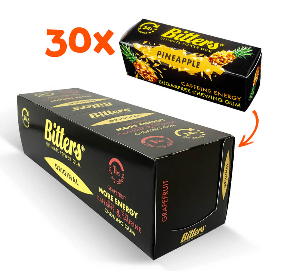 Bitters energetické žvýkačky Ananas (box 30 ks)