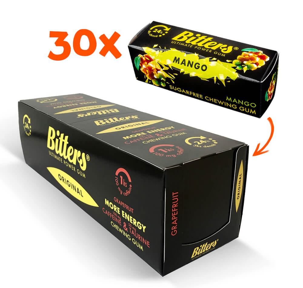 Bitters energetické žvýkačky Mango (box 30 ks)