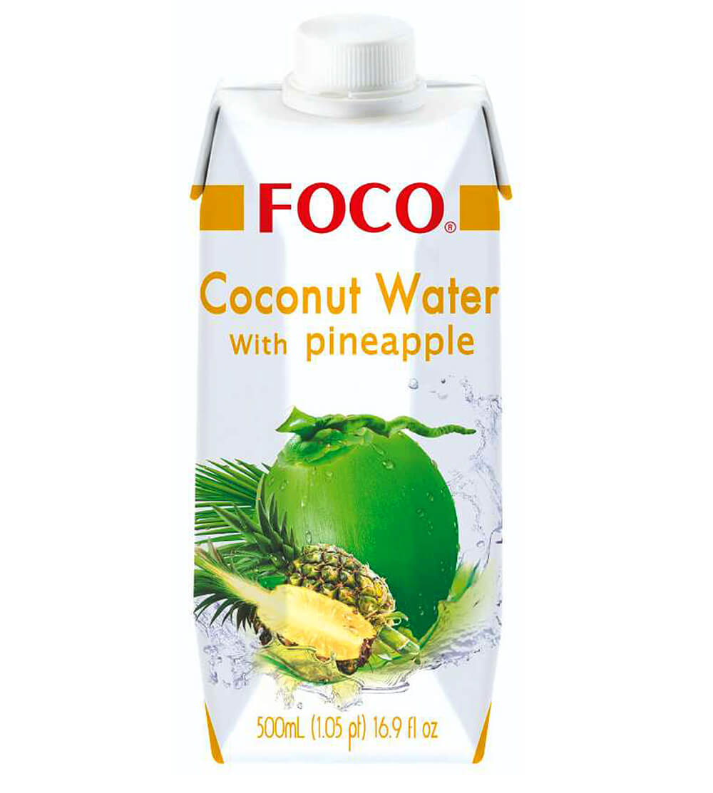 FOCO Kokosová voda s ananasem 500 ml
