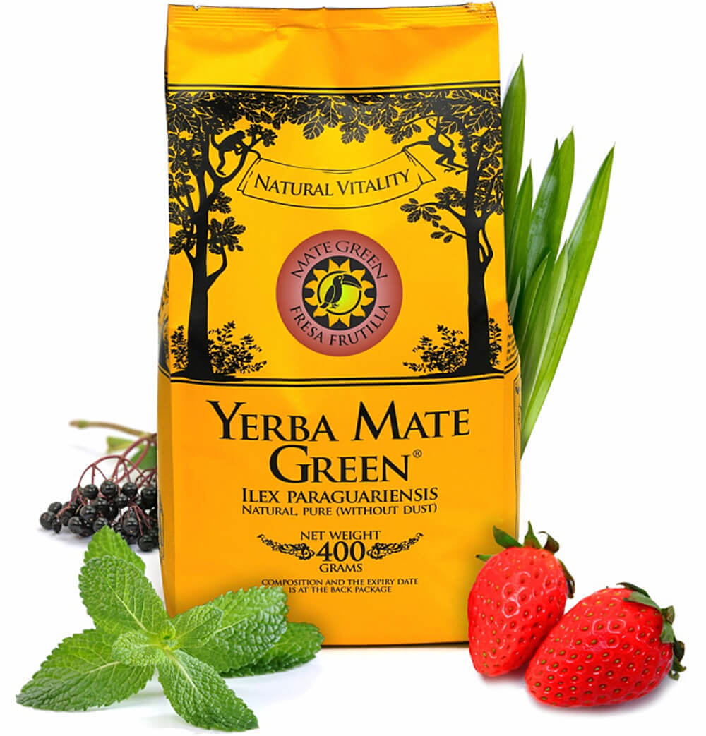 Mate Green Yerba Mate Fresa Frutilla 400 g