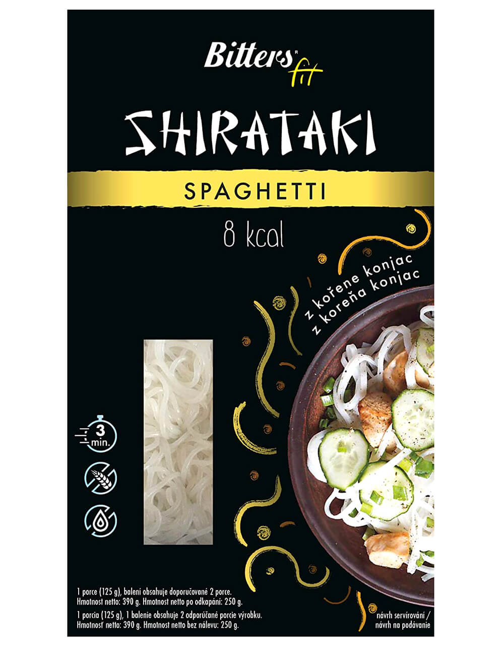 (POŠKOZENO) Bitters Shirataki konjakové spaghetti slim 390g