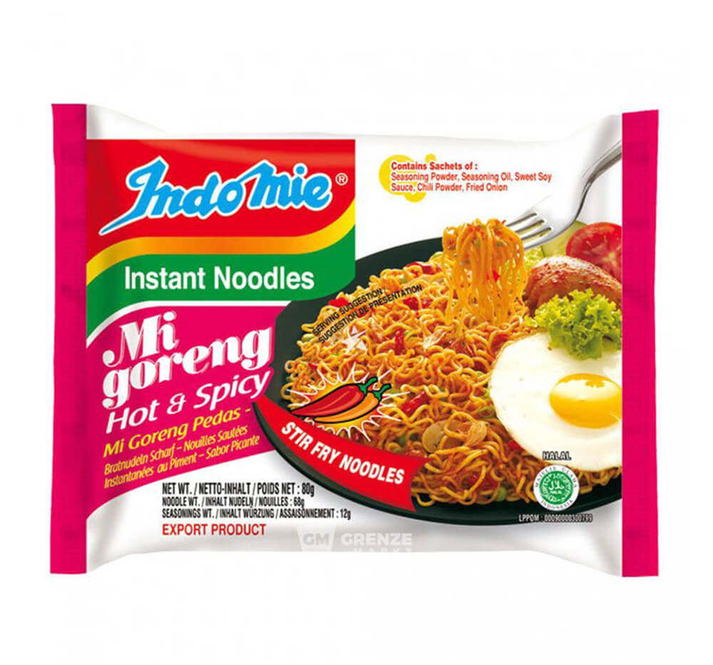 Indomie Instantní nudle Hot & Spicy příchuť 80 g