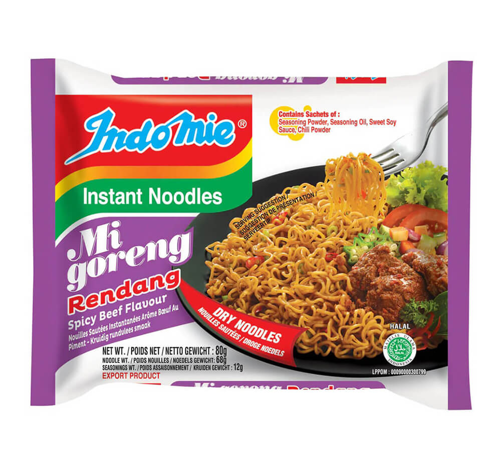 Indomie Instantní nudle pikantní hovězí příchuť 80 g