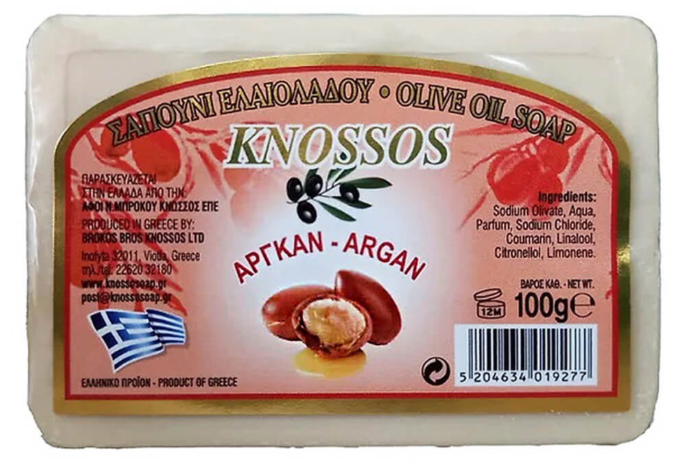 Knossos Přírodní olivové mýdlo Argan 100 g